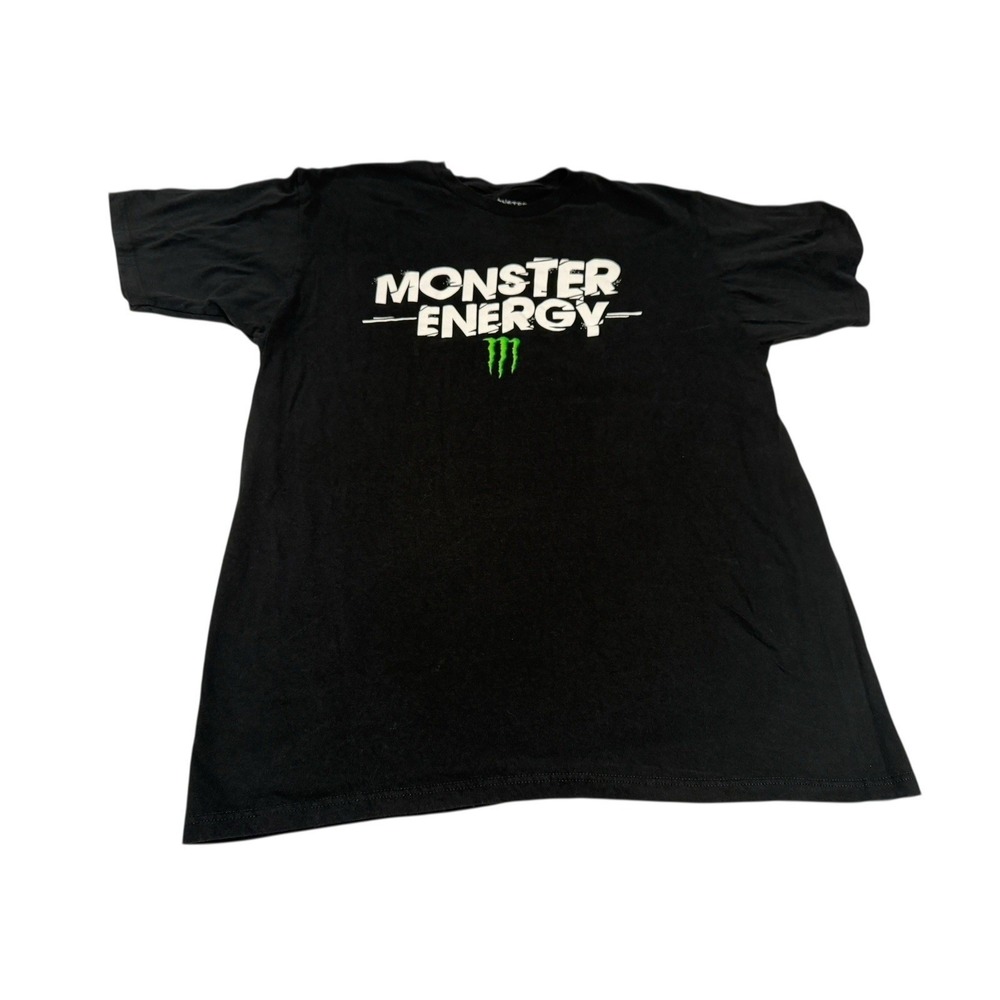 Monster‎ Energy Logo Graphic T-Shirt Black Cotton Unisex XL